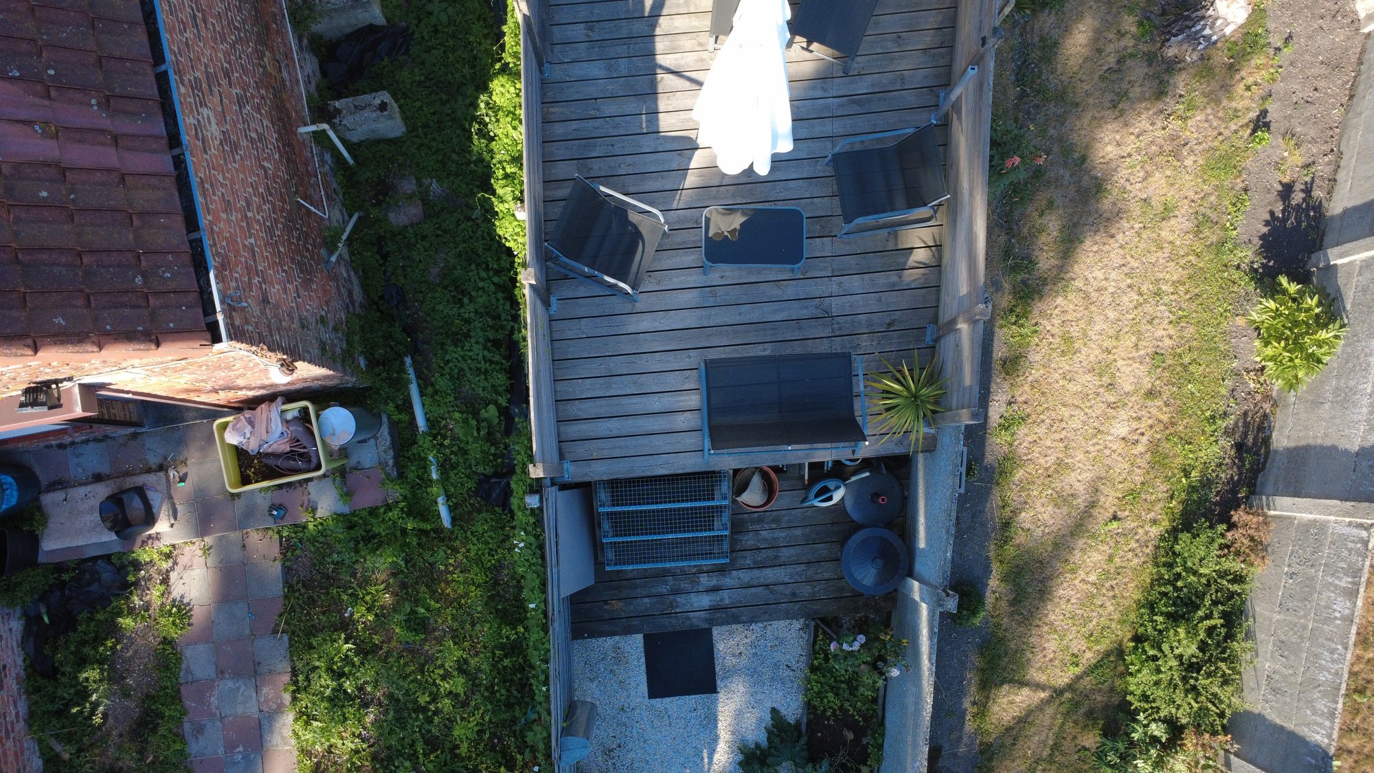 Drone jardin vue du dessus